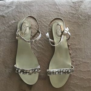 NWOT Snakeskin Rhinestones sandals